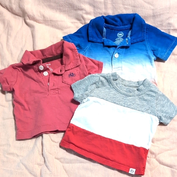 Boys 3 Piece Newborn Shirt Lot - Picture 1 of 4